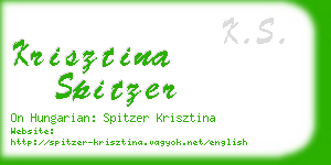 krisztina spitzer business card